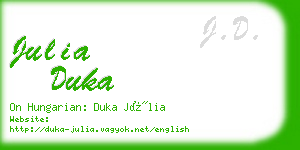 julia duka business card